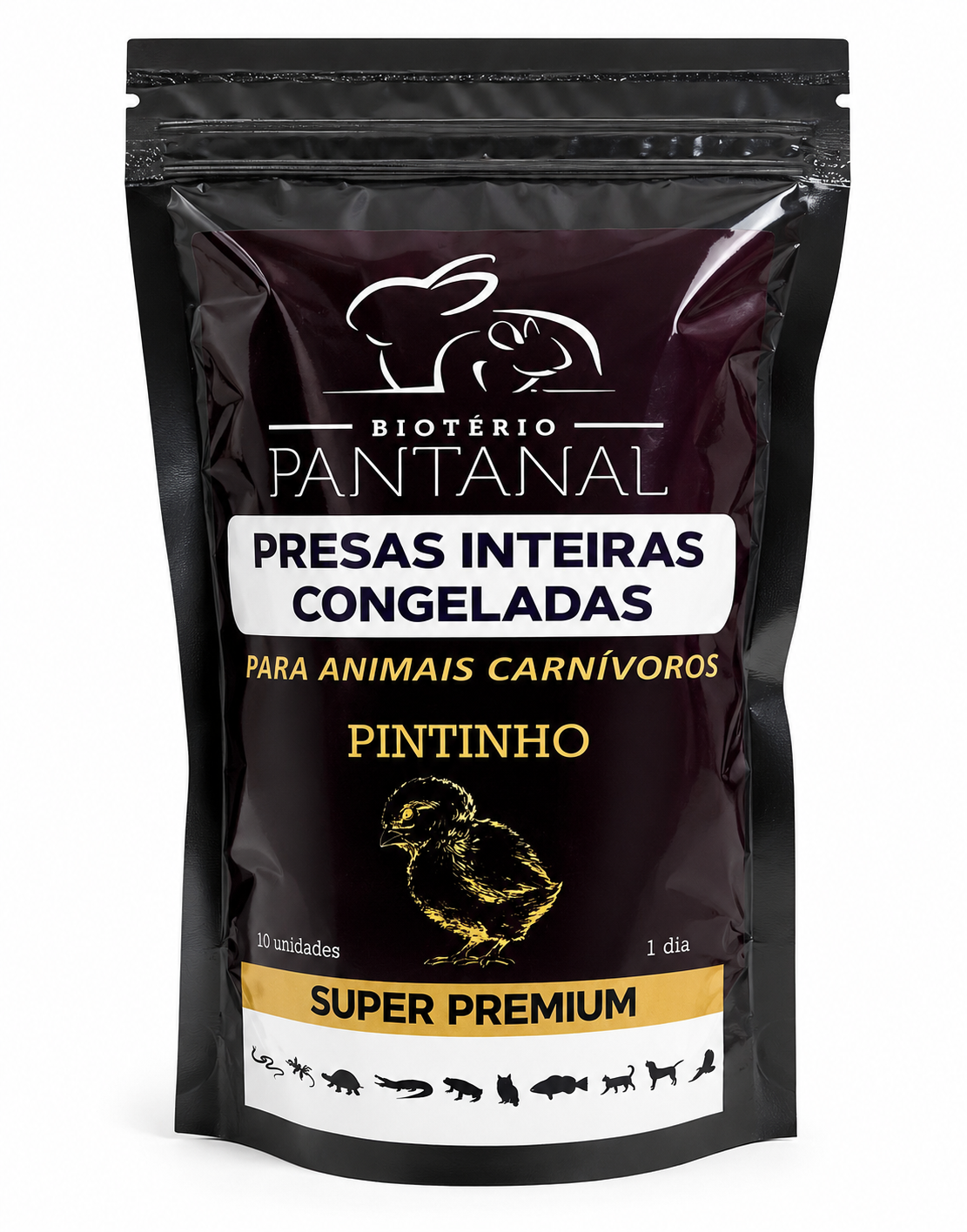 Embalagem Biotério Pantanal — Pintinho 1 dia